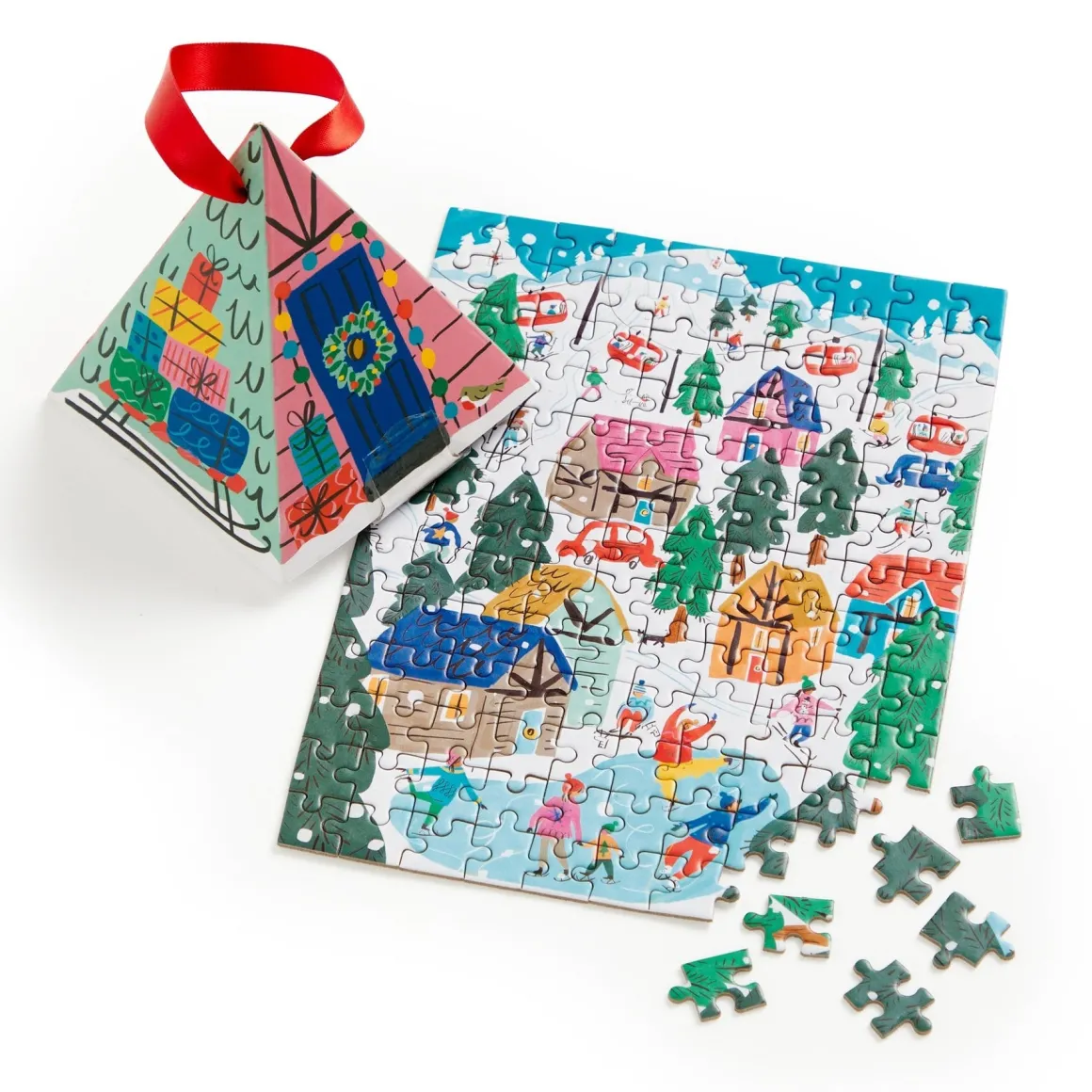 Alpine Cottage 130 Piece Puzzle Ornament