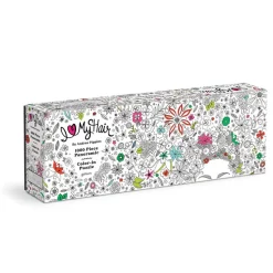 Andrea Pippins Flowers In Your Hair Color-In 1000 Piece Panoramic Puzzle