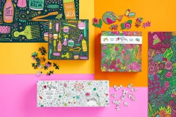 Andrea Pippins Flowers In Your Hair Color-In 1000 Piece Panoramic Puzzle