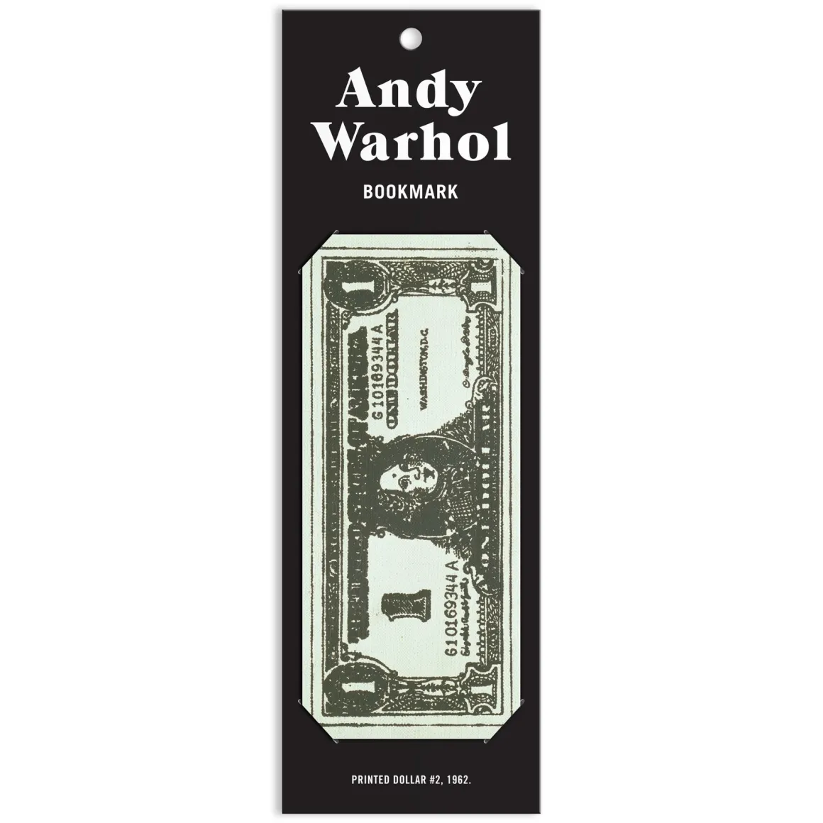 Andy Warhol Dollar Bill Shaped Bookmark