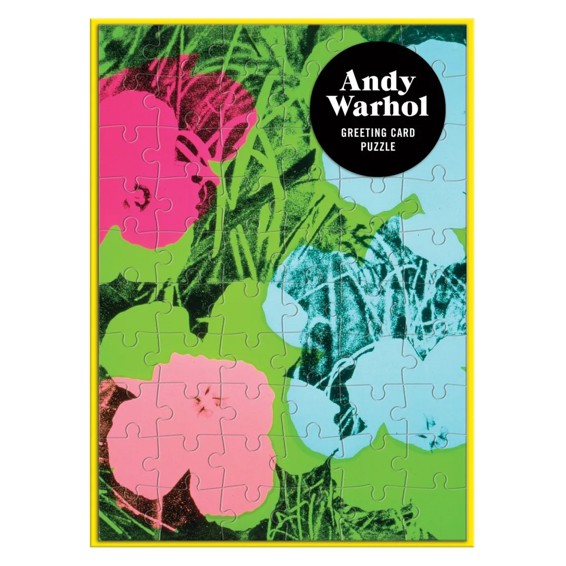 Andy Warhol Flowers Greeting Card Puzzle