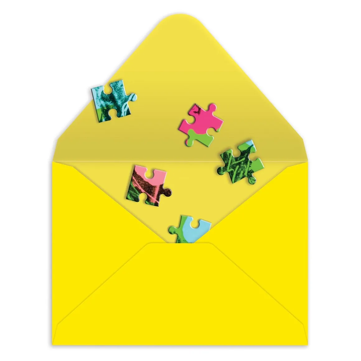 Andy Warhol Flowers Greeting Card Puzzle