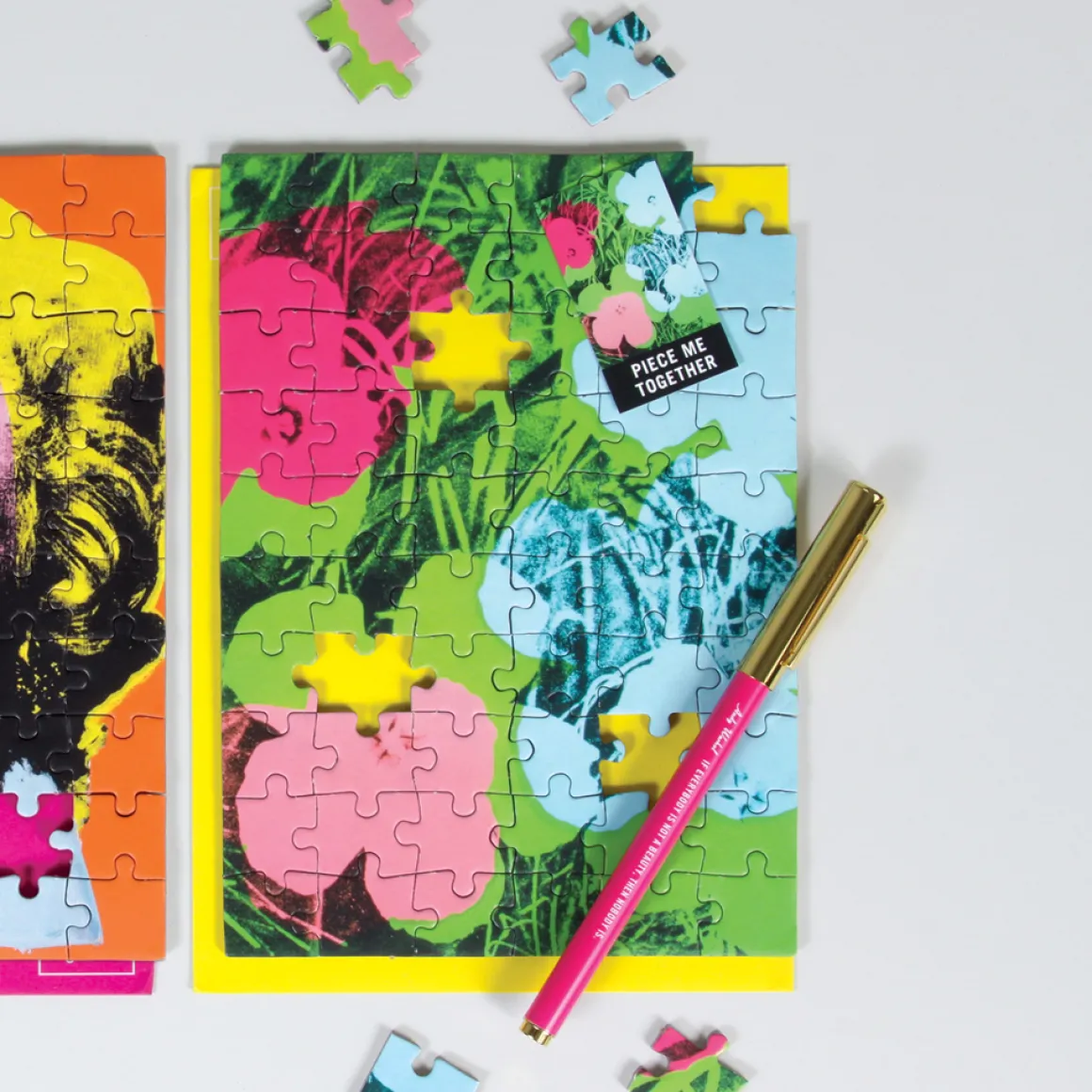 Andy Warhol Flowers Greeting Card Puzzle
