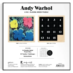 Andy Warhol Flowers 2-in-1 Sliding Wood Puzzle