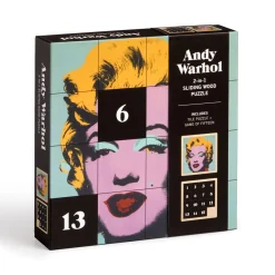 Andy Warhol Marilyn 2-in-1 Sliding Wood Puzzle