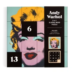 Andy Warhol Marilyn 2-in-1 Sliding Wood Puzzle