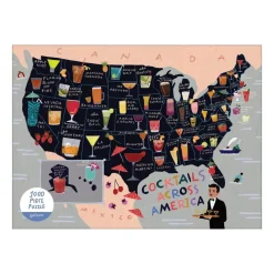 Anne Bentley Cocktail Map Of The USA 1000 Piece Jigsaw Puzzle