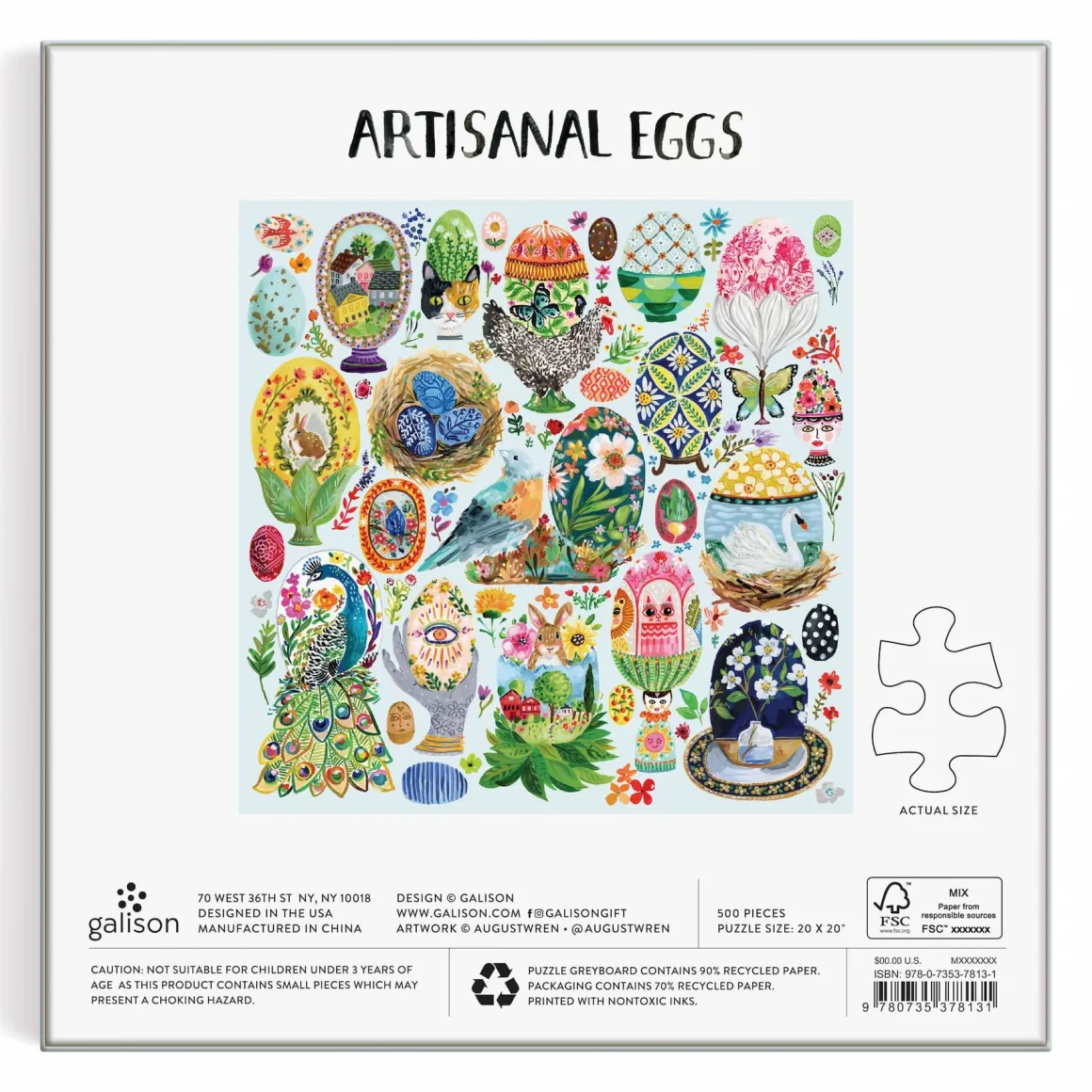 Artisanal Eggs 500 Piece Puzzle