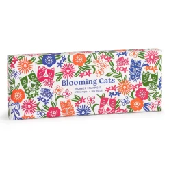 Blooming Cats Rubber Stamp Set