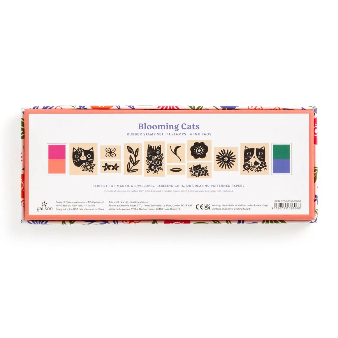 Blooming Cats Rubber Stamp Set