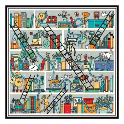 Books and Ladders Classic Board Game