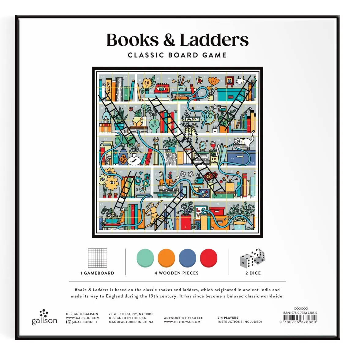 Books and Ladders Classic Board Game