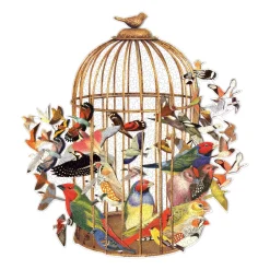 Bouquet of Birds 750 Piece Shaped Jigsaw Puzzle
