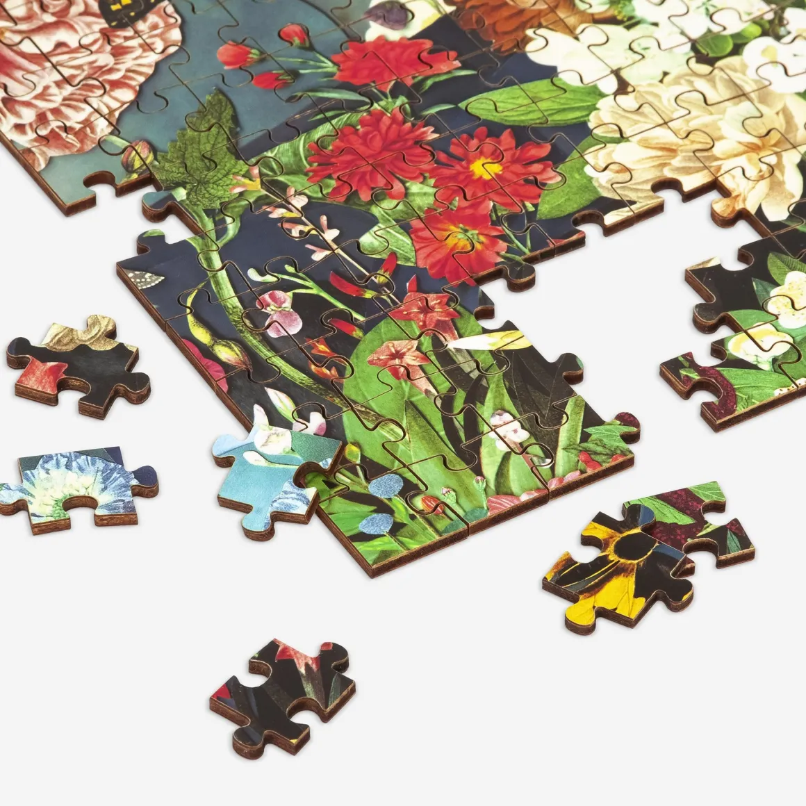 Butterfly Blooms 144 Piece Wood Jigsaw Puzzle