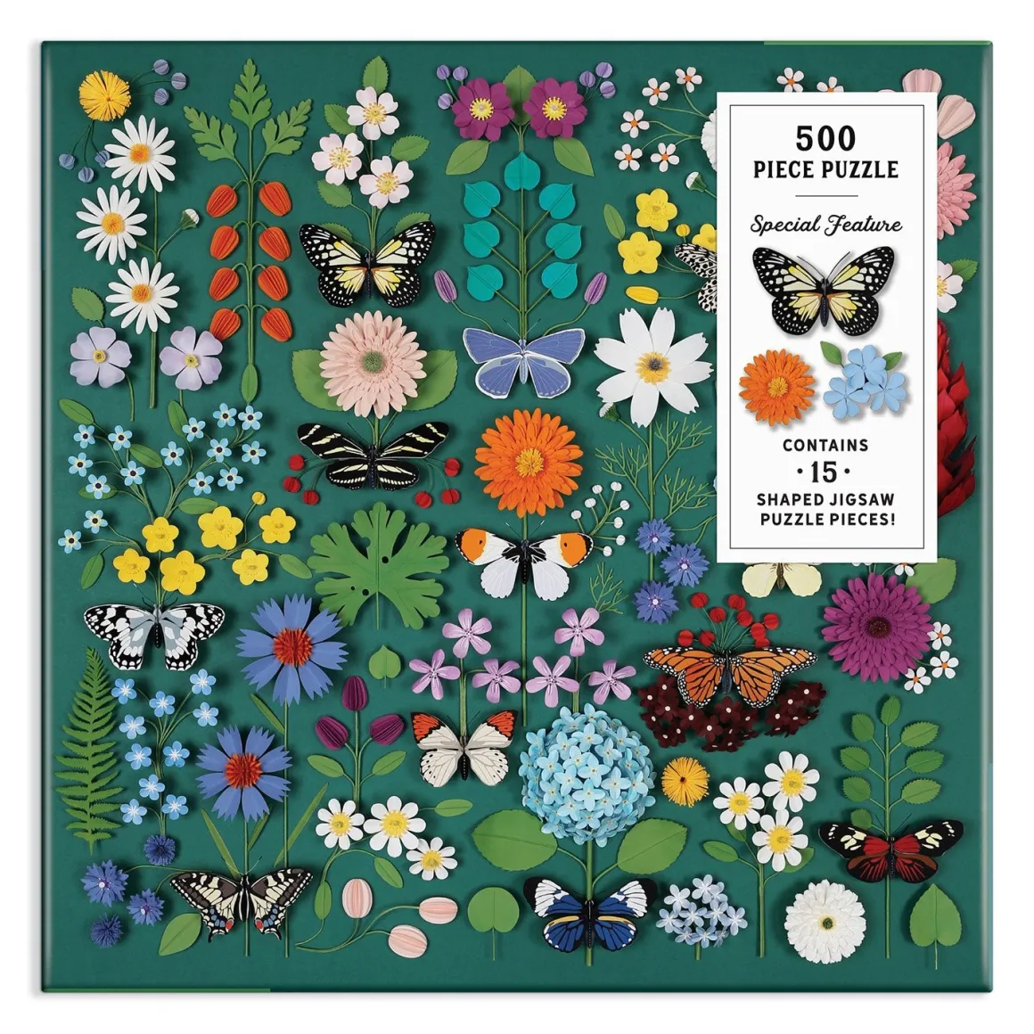 Butterfly Botanica 500 Piece Puzzle with Shaped Pieces