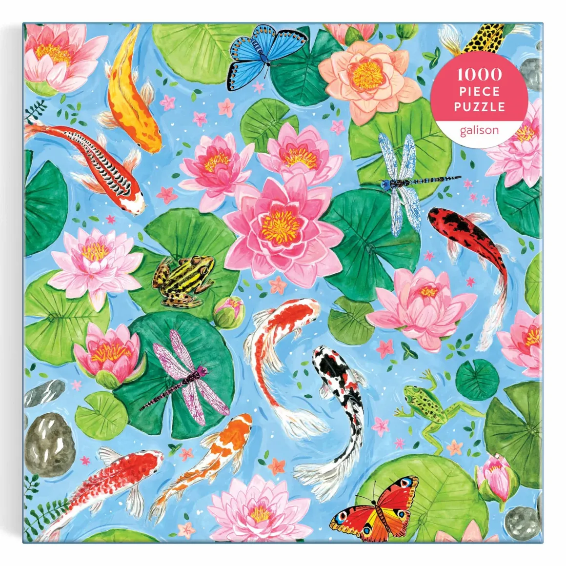 By The Koi Pond 1000 Piece Puzzle in Square Box