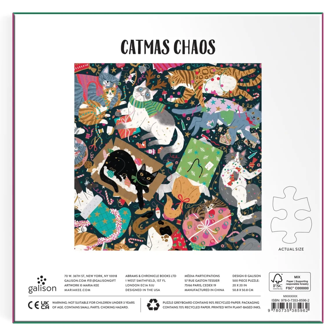Catmas Chaos 500 Piece Foil Puzzle