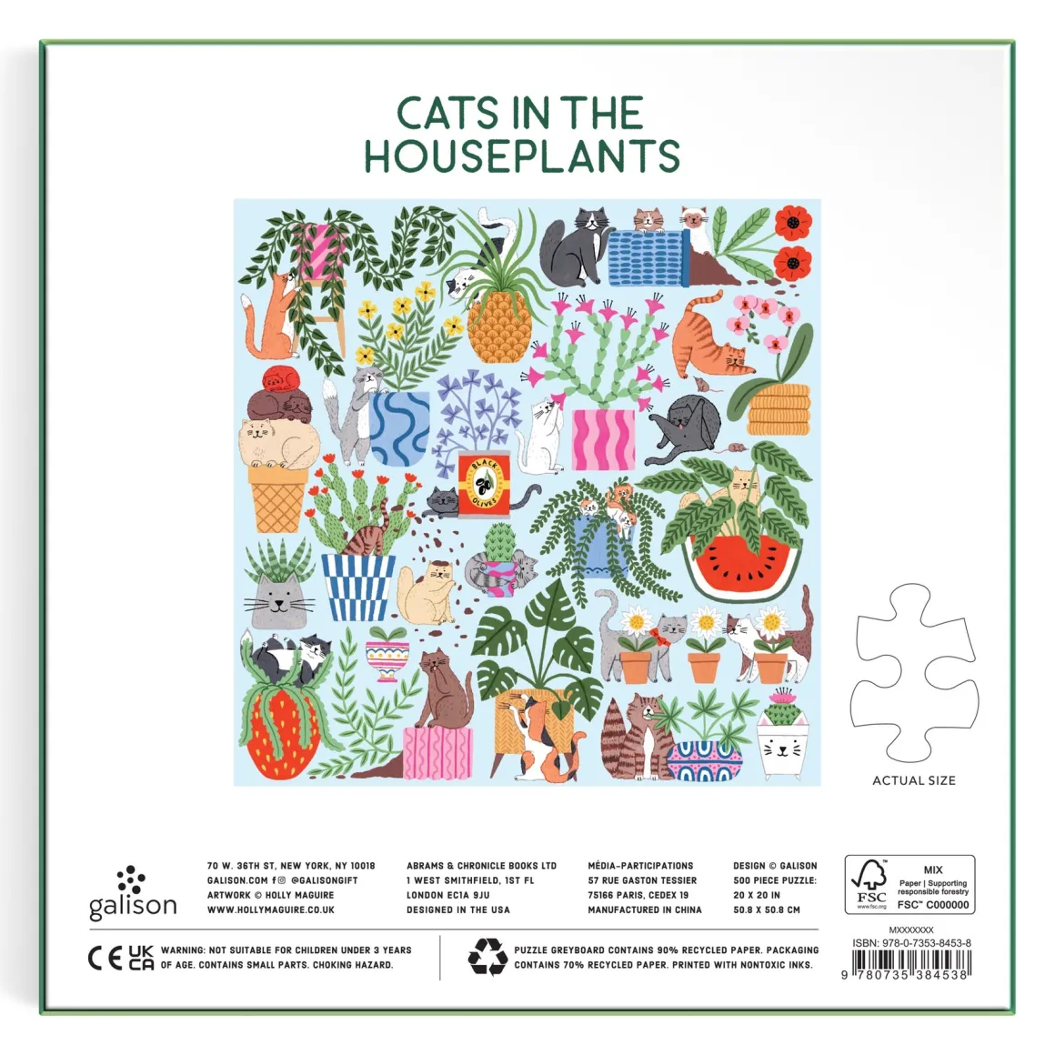 Cats in the Houseplants 500 Piece Puzzle