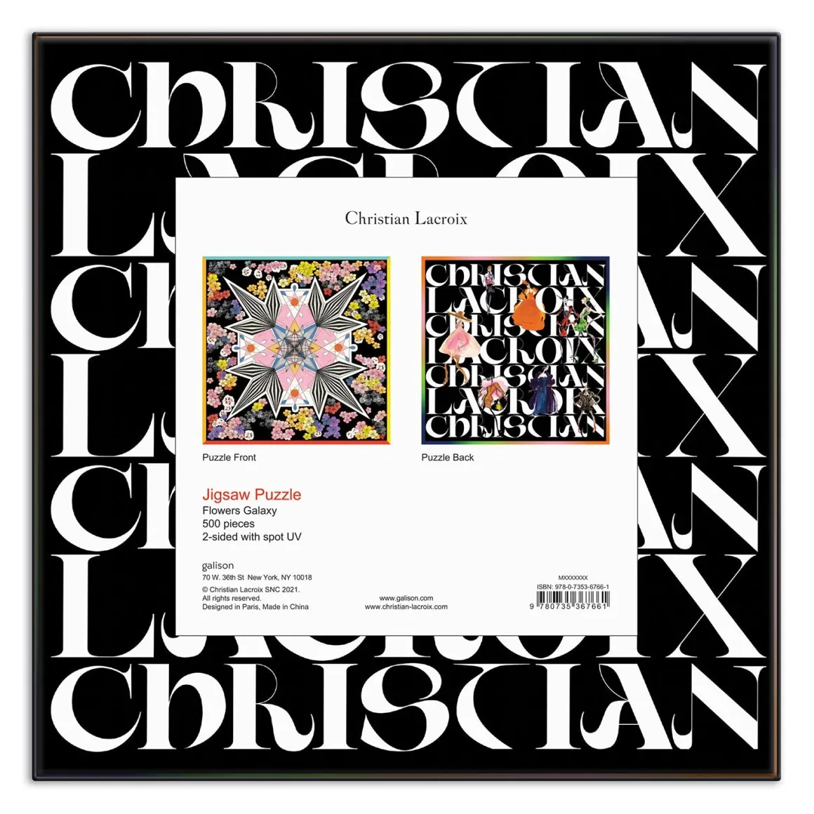 Christian Lacroix Flowers Galaxy Double-Sided 500 Piece Jigsaw Puzzle