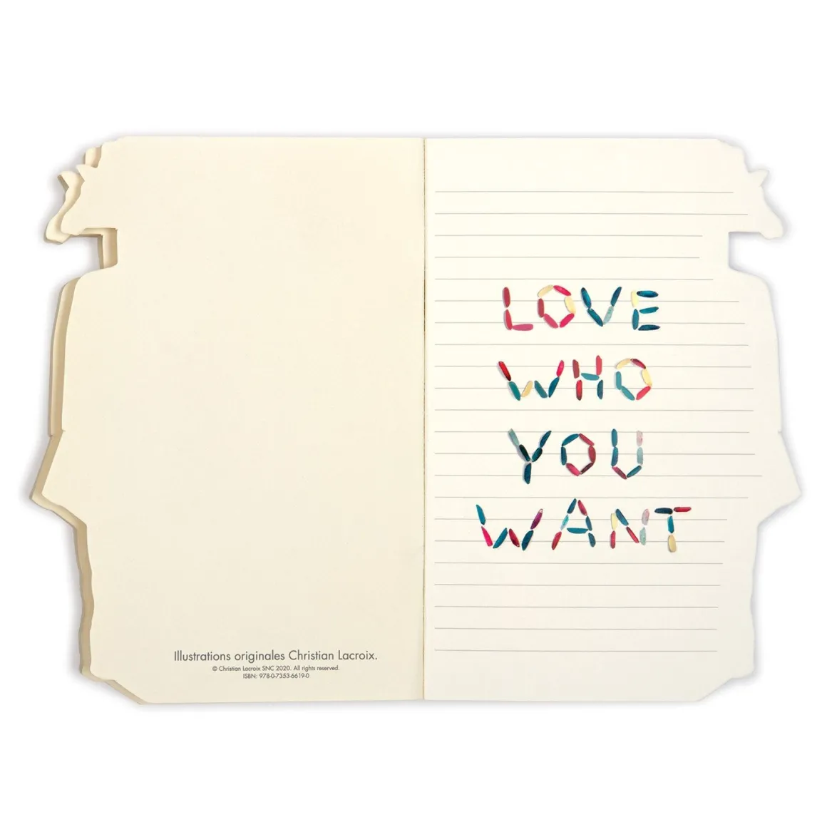 Christian Lacroix Heritage Collection Love Who You Want Die-Cut Notebook