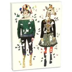 Christian Lacroix Heritage Collection Love Who You Want Set of Two Shaped Jigsaw Puzzles