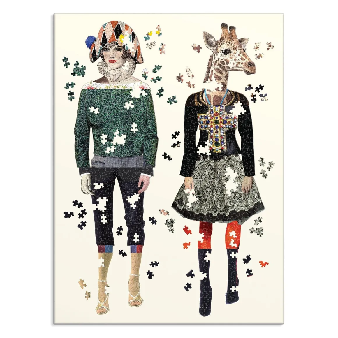 Christian Lacroix Heritage Collection Love Who You Want Set of Two Shaped Jigsaw Puzzles