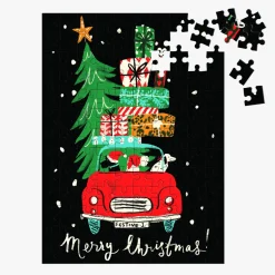 Christmas Car 130 Piece Jigsaw Puzzle Ornament