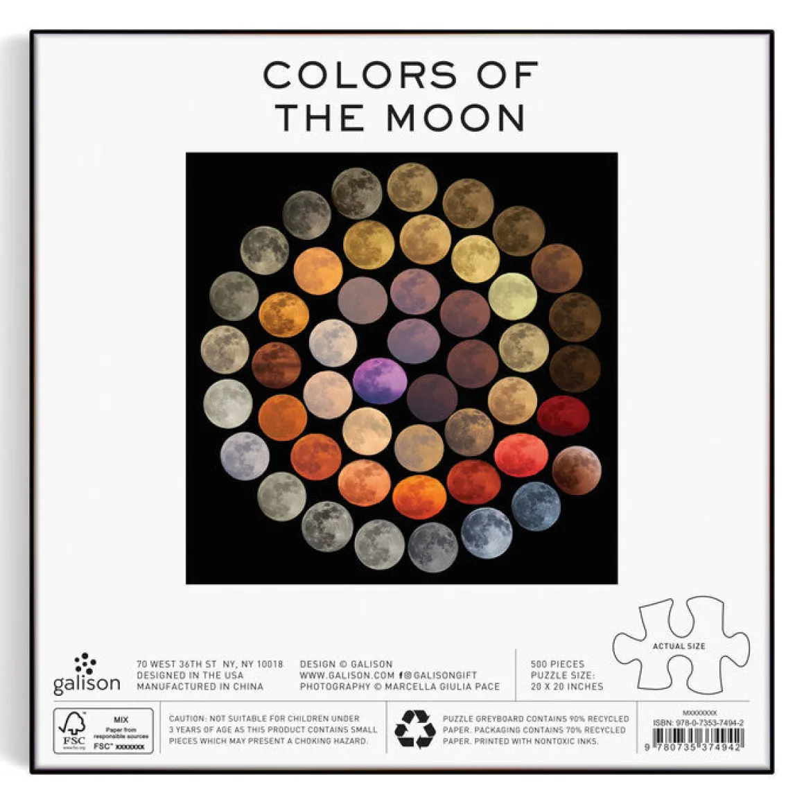 Colors of the Moon 500 Piece Puzzle