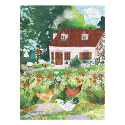 Cottage Wildflowers 1000 Piece Puzzle in a Square Box