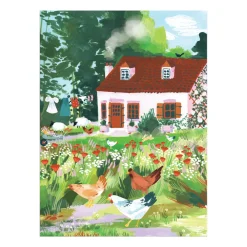 Cottage Wildflowers 1000 Piece Puzzle in a Square Box