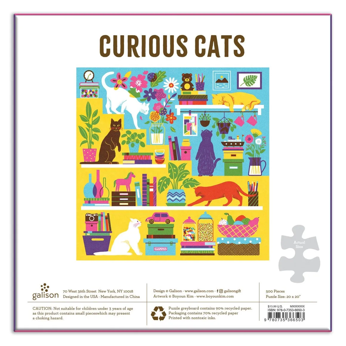 Curious Cats 500 Piece Jigsaw Puzzle
