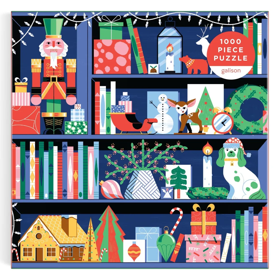 Deck the Shelves 1000 Piece Puzzle in a Square Box
