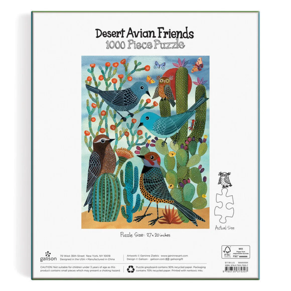 Desert Avian Friends 1000 Piece Puzzle