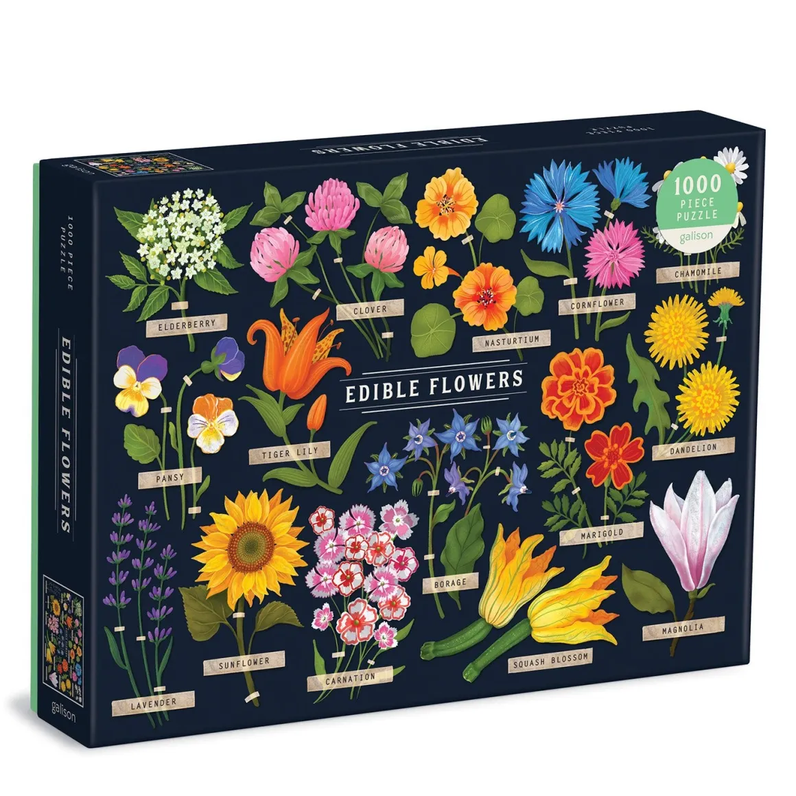 Edible Flowers 1000 Piece Jigsaw Puzzle