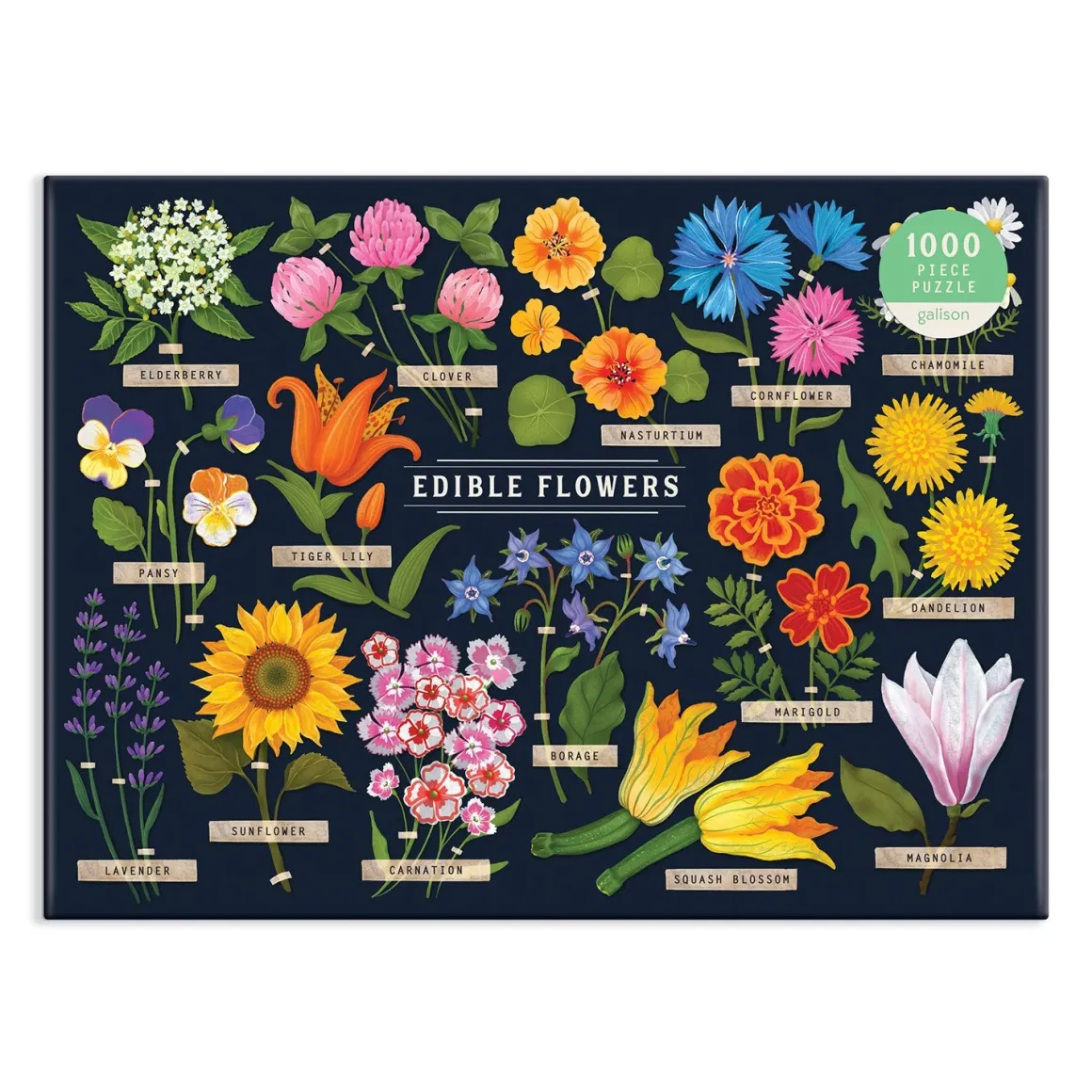Edible Flowers 1000 Piece Jigsaw Puzzle