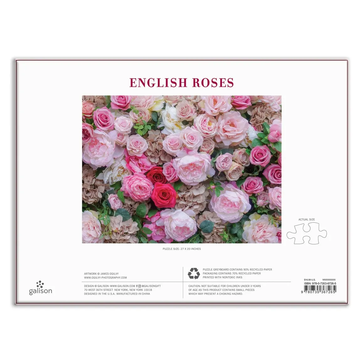 English Roses 1000 Piece Jigsaw Puzzle