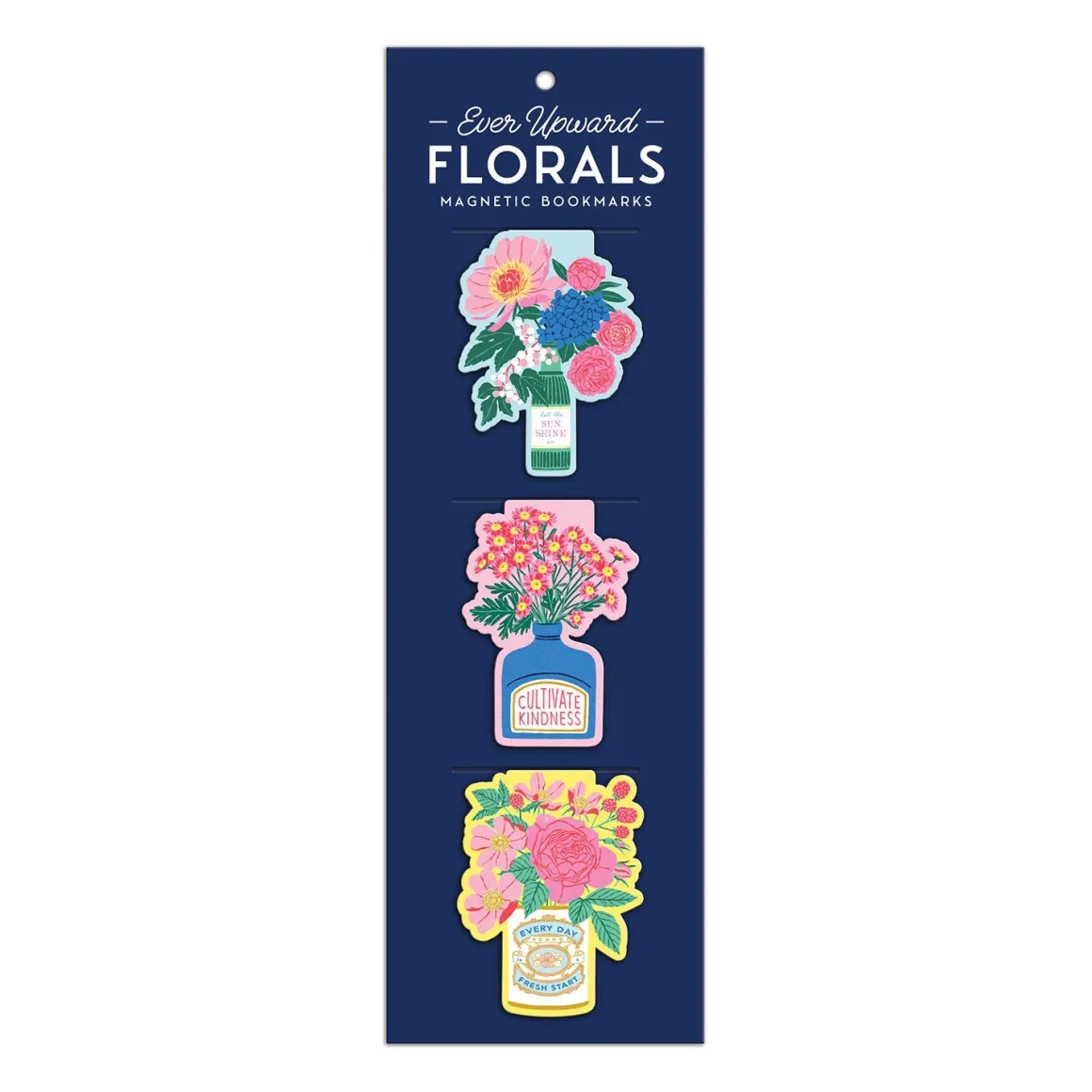 Ever Upward Florals Shaped Magnetic Bookmarks