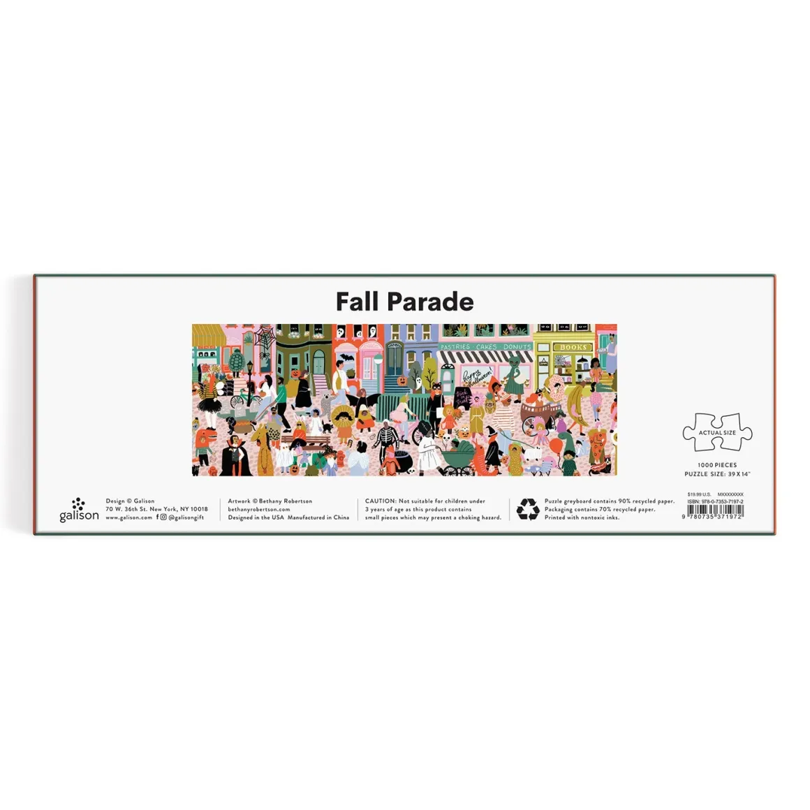Fall Halloween Parade 1000 Piece Panoramic Puzzle