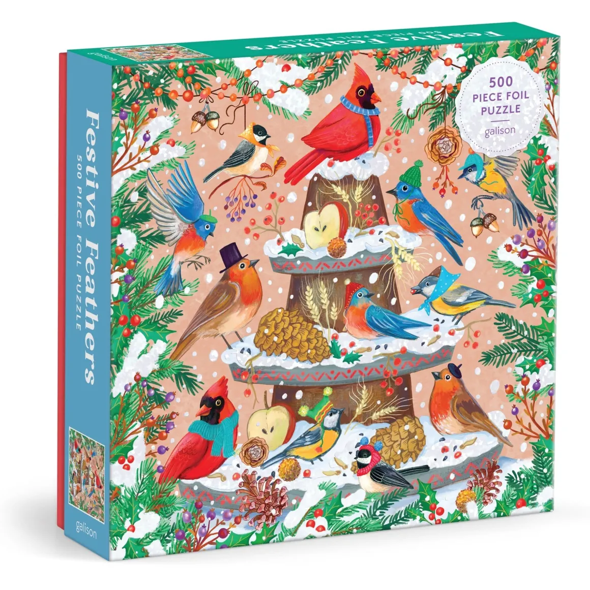 Festive Feathers 500 Piece Foil Puzzle