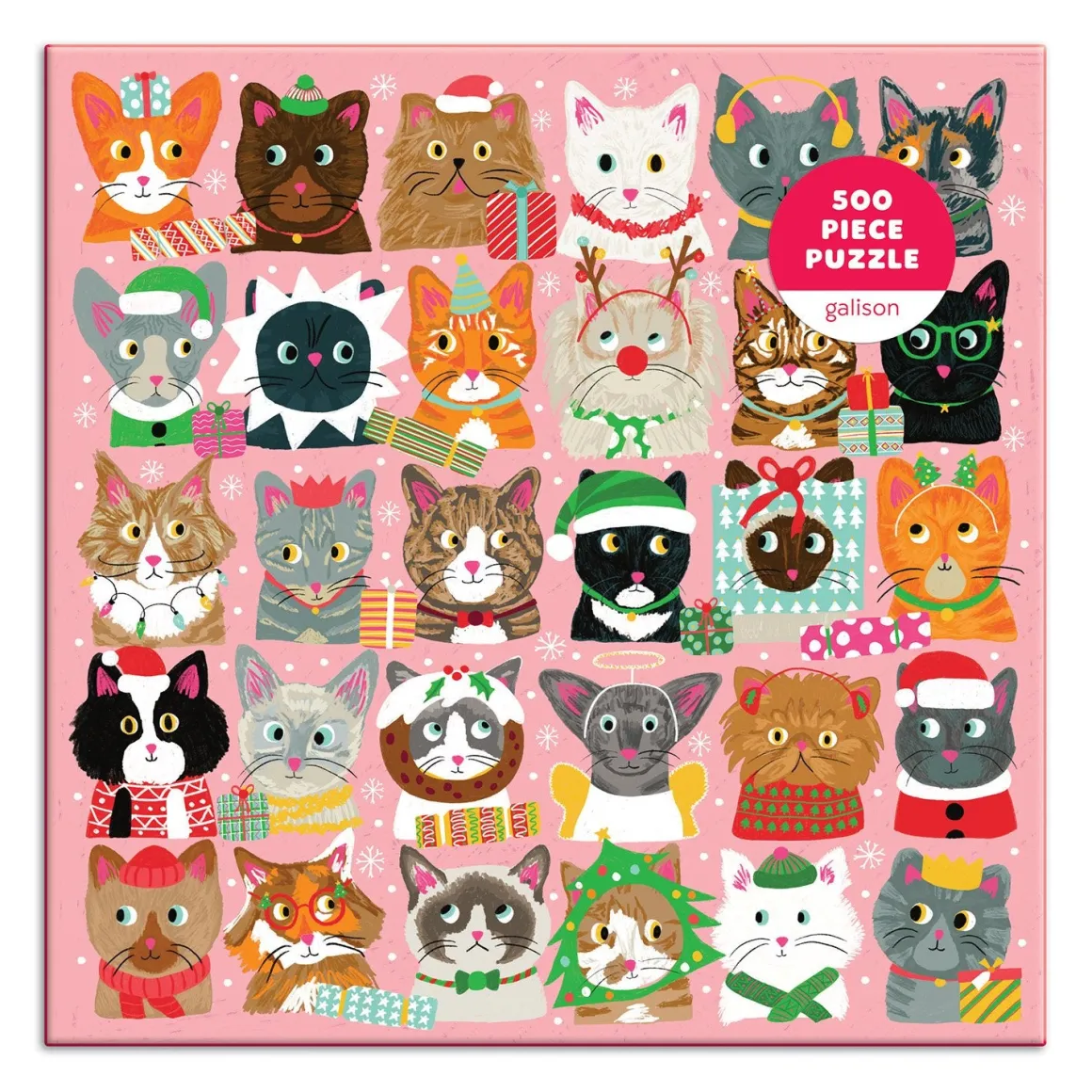 Festive Furballs 500 Piece Jigsaw Puzzle