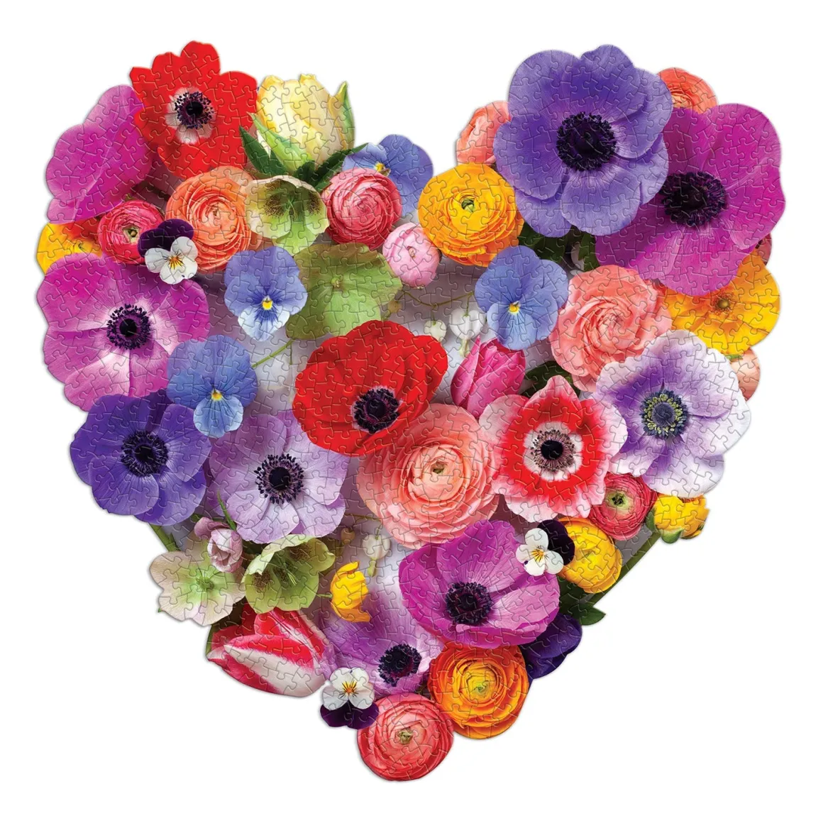Flora Heart 750 Piece Shaped Puzzle