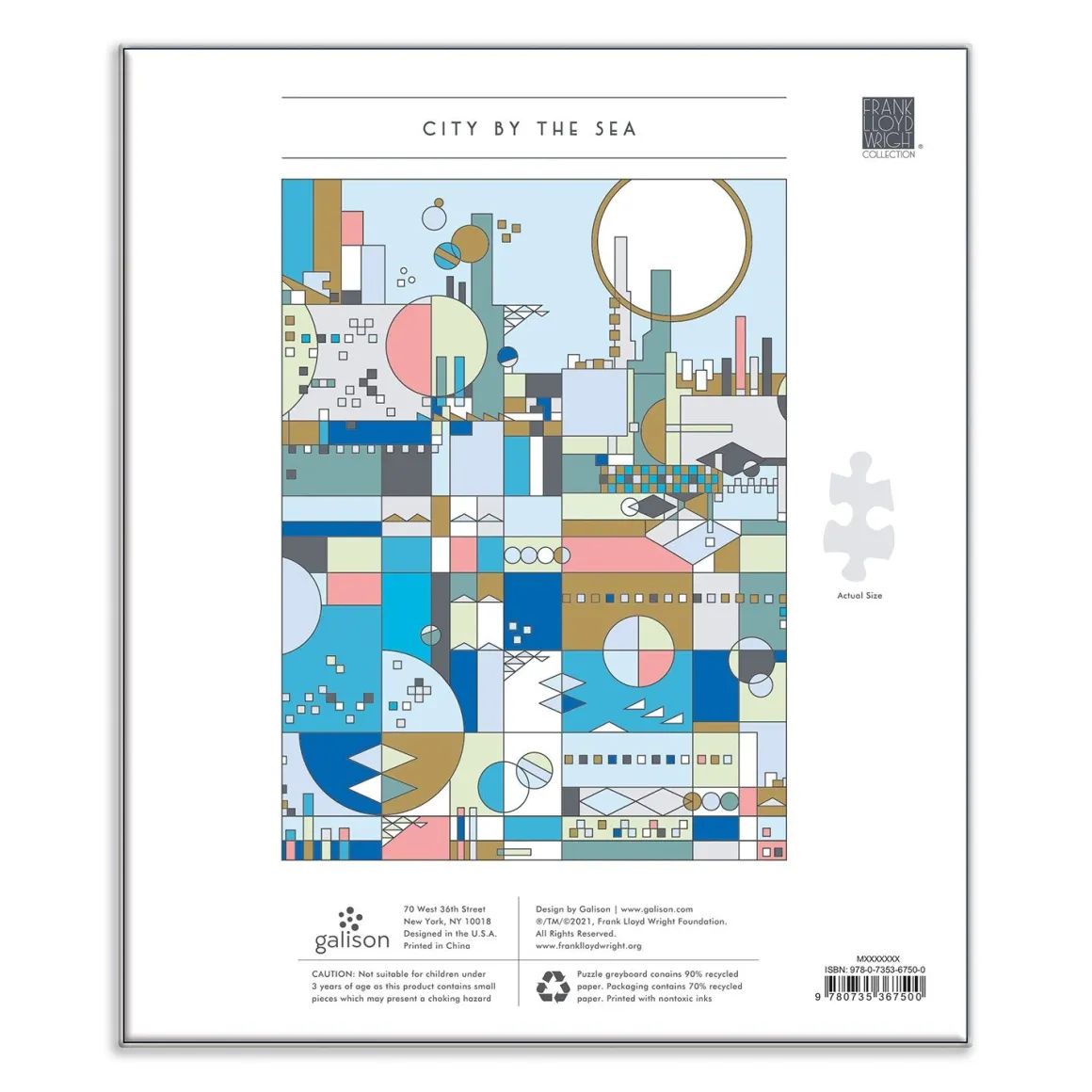 Frank Lloyd Wright City By The Sea 1000 Piece Foil Puzzle