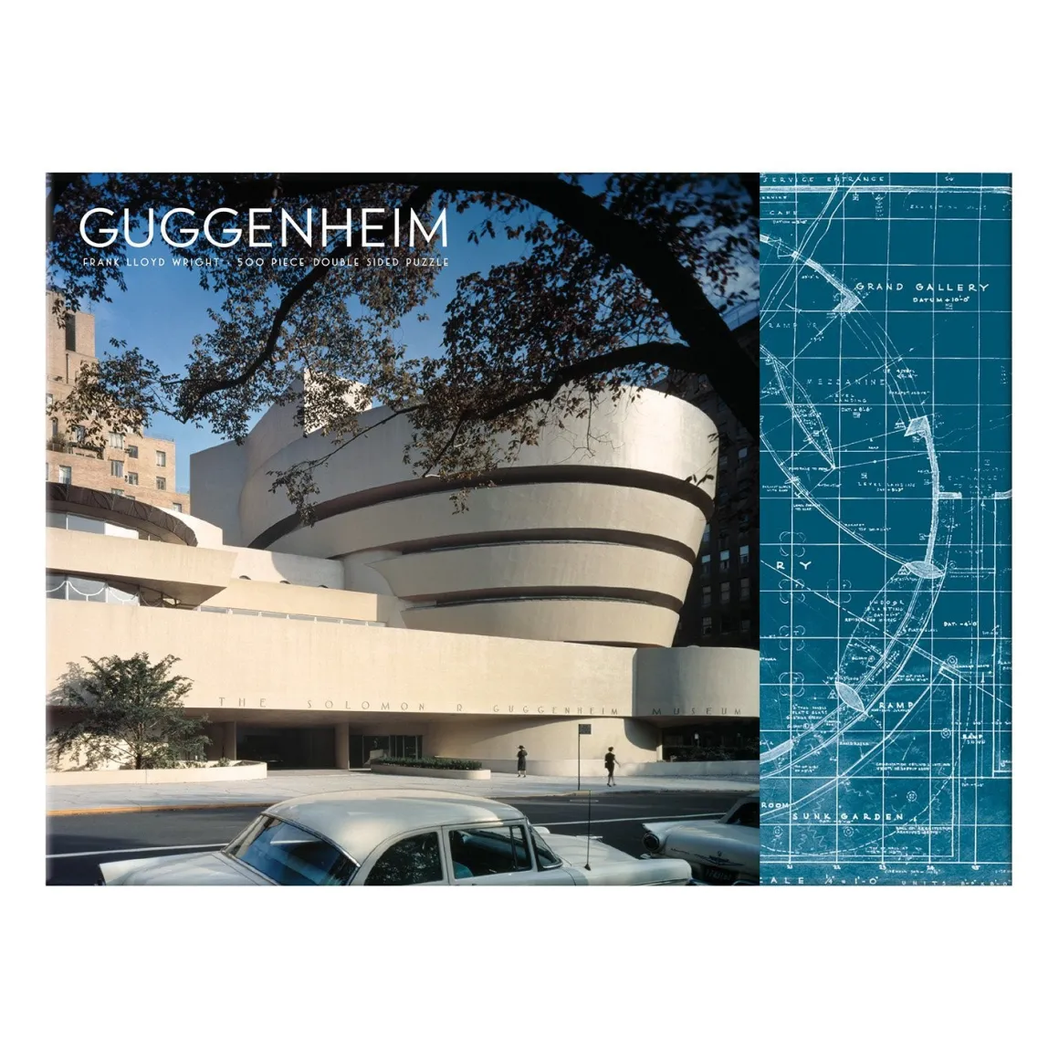 Frank Lloyd Wright Guggenheim Double-Sided 500 Piece Jigsaw Puzzle