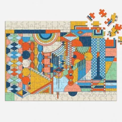 Frank Lloyd Wright Imperial Hotel Stone Wall Mural 250 Piece Wood Puzzle