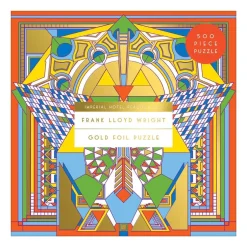 Frank Lloyd Wright Imperial Hotel Peacock Rug 500 Piece Foil Jigsaw Puzzle