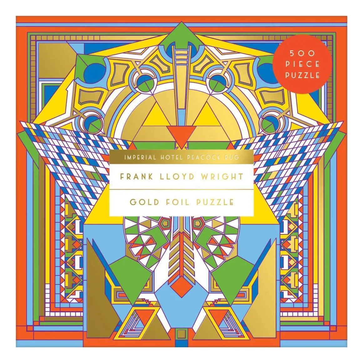 Frank Lloyd Wright Imperial Hotel Peacock Rug 500 Piece Foil Jigsaw Puzzle