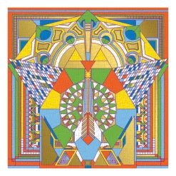 Frank Lloyd Wright Imperial Hotel Peacock Rug 500 Piece Foil Jigsaw Puzzle