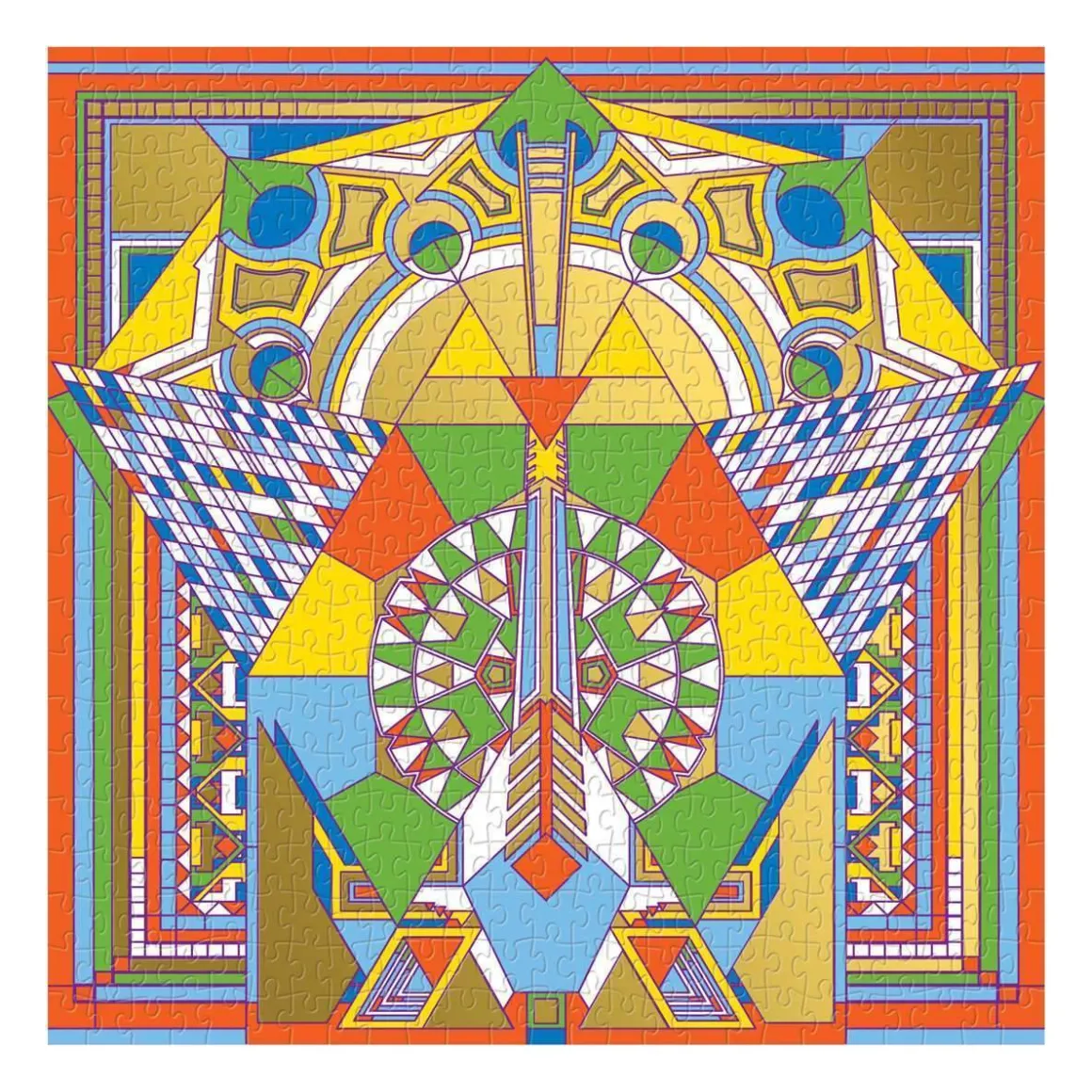 Frank Lloyd Wright Imperial Hotel Peacock Rug 500 Piece Foil Jigsaw Puzzle