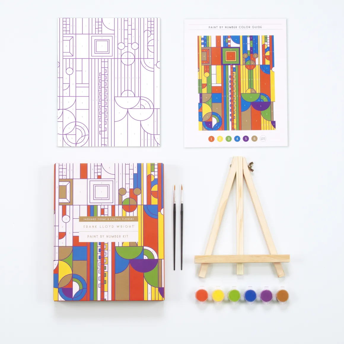 Frank Lloyd Wright Saguaro Cactus and Forms Paint By Number Kit