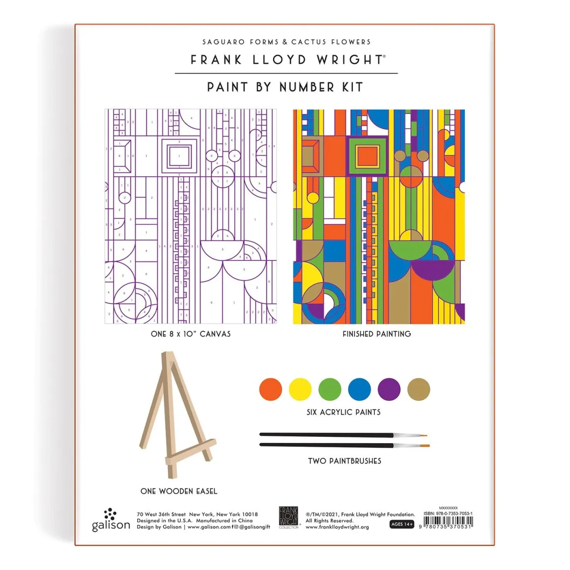 Frank Lloyd Wright Saguaro Cactus and Forms Paint By Number Kit